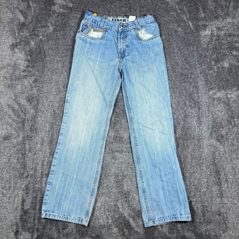 Cinch Boys Light Wash Straight Leg Denim Jeans Size 14R MB12082001 Western